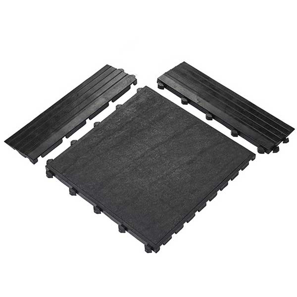 Anti-Fatigue Interlocking Floor Tile with Accessories