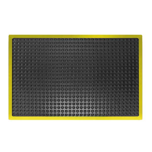 Heavy Duty Safety Floor Bubble Mat with Yellow Edges