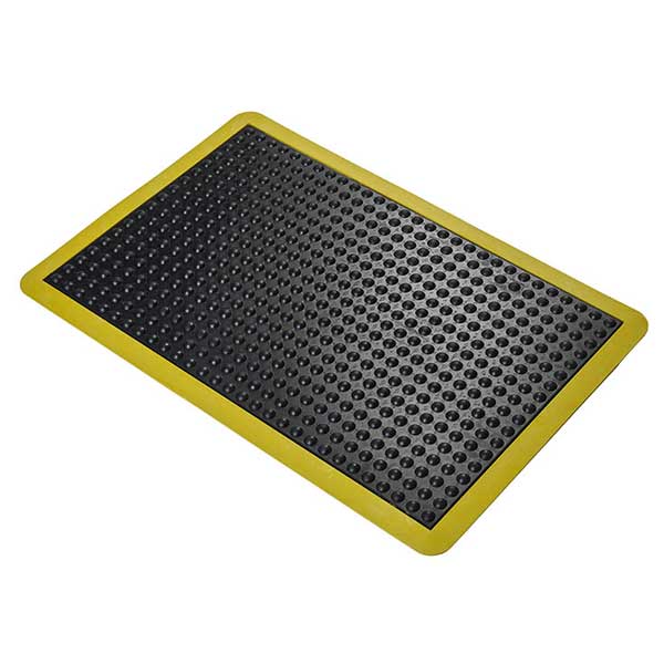 Heavy Duty Safety Floor Bubble Mat with Yellow Edges