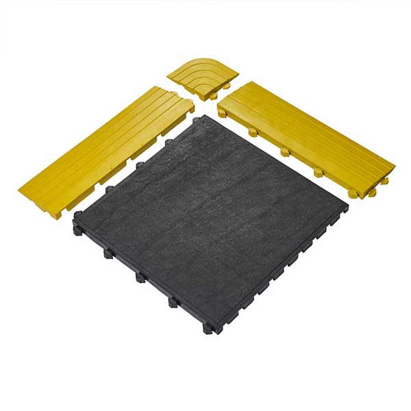 Anti-Fatigue Interlocking Floor Tile with Accessories