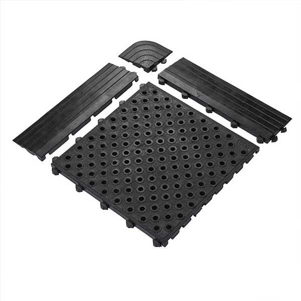 Anti-Fatigue Interlocking Floor Tile with Accessories