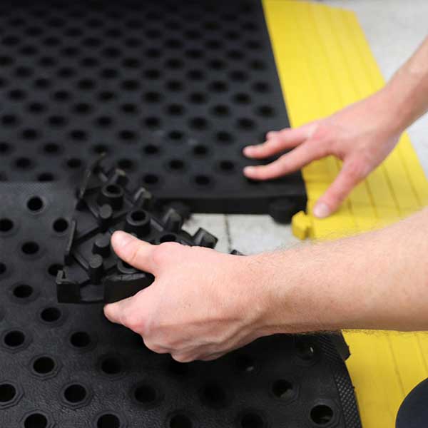 Anti-Fatigue Interlocking Floor Tile with Accessories