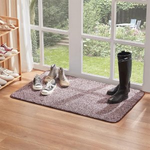 Super Absorbent Water Low Profile Mats Washable Non Slip Rubber Entrance Rug for Front Door 