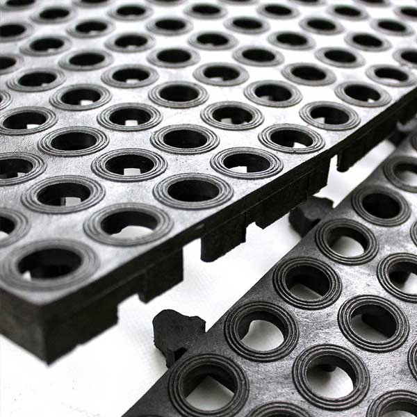 Rubber Floor Tough Deck Tile for Wet Environments & Workstations